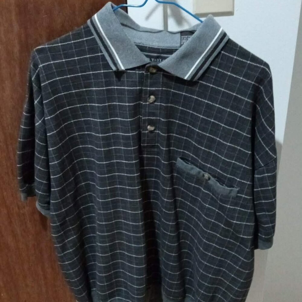 Vintage Mens David Taylor Polo Shirt .. 1990s ... Size L ... Excellent Condition